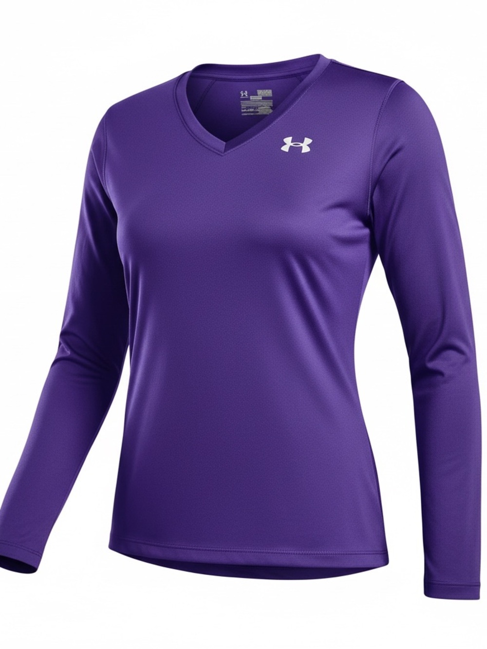 Under Armour Women’s Purple Long-Sleeve V-Neck Performance Top